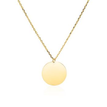 Cadena grabable de oro de 9 quilates para mujer