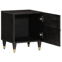 mesita de noche de madera maciza de mango 40x33x46 cm