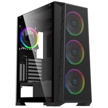 Chasis Hiditec MH12 E-ATX ATX Micro ATX ITX Cristal Templado 4x Ventiladores ARGB Negro