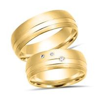 alianzas 8 quilates oro amarillo 3 diamantes