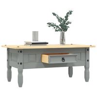 mesa de centro corona range pino mexicano gris 100x60x45 cm