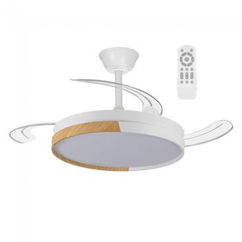 Ventilador led aspas plegables arpino blanco cct dim (48w)