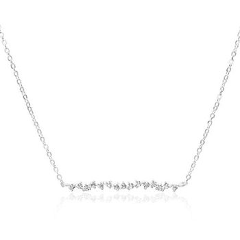 Cadena de plata 925 para mujer con piedras de circonita