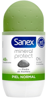 sanex mineral protect piedra alumbre desodorante piel normal 48h roll-on 50 ml
