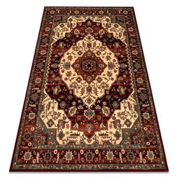 Alfombra De Lana Kashqai 4377 300 Ornamento Burdeos / Beige  135x200 Cm