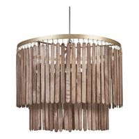 lampara de techo de madera de mango oscura laton 146 cm a mano pantalla kaveri