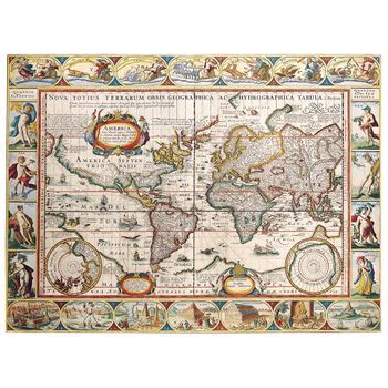 Legendarte - Cuadro Lienzo, Impresión Digital - Mapa Antiguo No. 31 - Decoración Pared Cm. 40x50
