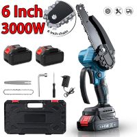 sierra de cadena electrica de 6 pulgadas y 21v motosierra inalambrica portatil de mano cortador de madera para arboles herramienta electrica de poda para jardin para bateria makita