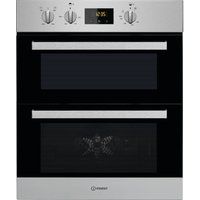indesit aria idu 3640 ix electric built-under double oven - stainless steel stainless steel