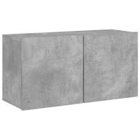 mueble tv de pared  mueble de salon  armario tv gris hormigon 80x30x41 cm