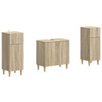 juego de gabinete de bano de 2 piezas arnhem roble sonoma vidaxl