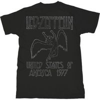 led zeppelin camiseta manga larga usa 77 para mujer