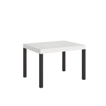 Mesa Extensible 70x110/194 Cm Everyday Fresno Blanco Estructura Antracita