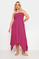 yours vestido rosa palabra de honor mujer curvy y tallas grandes yours
