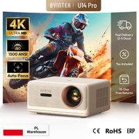 proyector byintek u14 pro 4k 1080p 1500 ansi lumenes android 11 bluetooth 50 wi-fi auto keystone home theater para peliculas y juegos