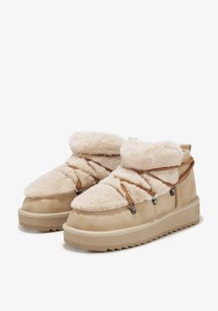 Botas Nordic Trk Fur Low Beige - Beige