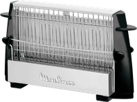 tostadora - moulinex a15453 capacidad para hasta 4 rebanadas estructura de acero inoxidable todo tipo pan negro