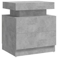 mesita de noche  mesa auxiliar  mesilla madera de ingenieria gris hormigon 45x35x52 cm