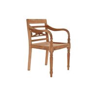 silla de jardan dkd home decor marran teca 54 x 47 x 85 cm
