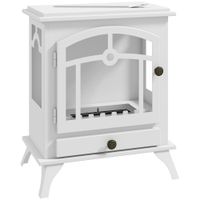 homcom estufa de bioetanol de pie con tanque de 12 l apagallamas de acero inoxidable tiempo de combustion 3h 45x28x54cm blanco