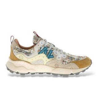 Flower Mountain para mujer. 2017817 Zapatillas Yamano 3 multicolor (40), Blanco, Plano, Nobuck, Cordones, Casual