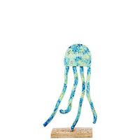 figura medusa hierro 157cm con b ase madera