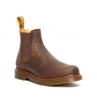 Dr Martens para hombre. 27486201 Botines de piel Chelsea 2976 marrón (37), Plano, Ninguno, Casual