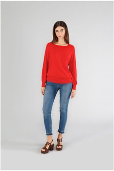 jersey cuello barco red