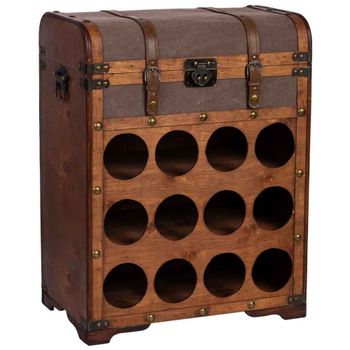 Baul botellero de madera 45x28x59h cm