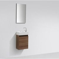 mueble lavamanos  lavabo 40cm montado siena nogal