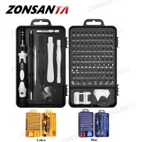 zonsanta-juego de destornilladores de precision 115 en 1 juego de brocas magneticas phillips torx dispositivo de reparacion de telefonos hexagonales kit de herramientas manuales