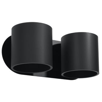 Lámpara de pared negro aluminio alt. 10 cm