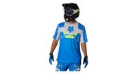 camiseta de manga corta fox ranger tactile azul blanca verde para hombre