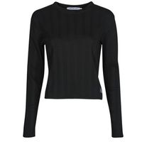 calvin klein jeans camiseta manga larga badge rib baby tee long sleeve para mujer
