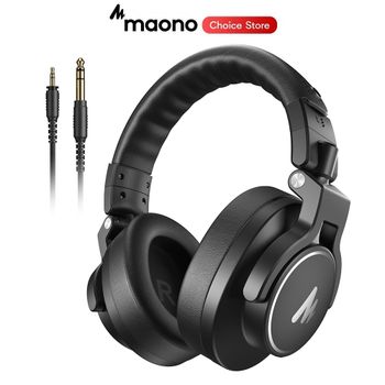 Auriculares de Monitoreo de Estudio MAONO MH700, Auriculares de DJ con Controlador de 50 mm, Auriculares Profesionales con Cable para Grabación de Podcasts