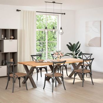 Patas Para Mesa，pierna De Mesa Comedor Forma X 3 Uds Acero Natural 90x(72-73)cm