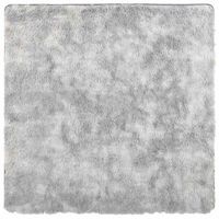 alfombra de pelo largo navarra gris plateado 240x240 cm vidaxl