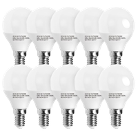 aigostar - bombilla led e14 g45 7w equivalente a 49w luz fria 6500k 620 lumenes ahorro de energia angulo de apertura 180 cri 80 no regulable caja de 10 unidades