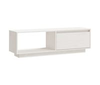 mueble de tv de madera maciza de pino blanco 110x30x335 cm