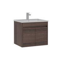 mueble para lavabo  - 65 x 45 x 52 cm - nogal oscuro