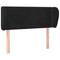 cabecero accesorio para dormir mueble dormitorio con borde lateral 93 x 23 x 7888 cm tela terciopelo negro tdl0204375