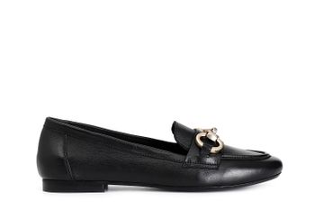 mocasines de piel con horsebit black