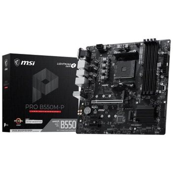 Placa Base MSI PRO B550M-P AMD B550 AM4 DDR4 micro ATX PCIe 4.0 USB Type-C