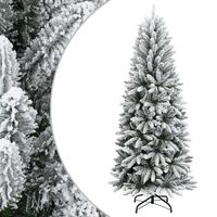 arbol de navidad artificial con nieve pvc y pe 210 cm vidaxl
