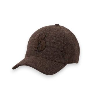 BA&SH para mujer. 2H25NHUG Gorra bordada Hugo marrón (OSFA), Casual, Poliéster