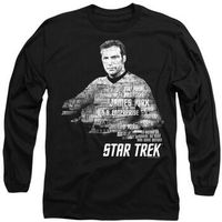 star trek camiseta manga larga words para mujer