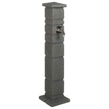 Tanque De Jardín Gris Antracita 26 X 26 X 101 Cm Pe Vidaxl