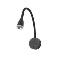 forlight crobat 2 unidades luz led de lectura de 38w en color negro aplique de pared para mesita de noche