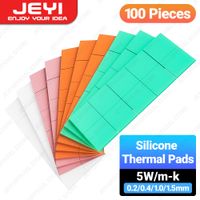 jeyi-paquete de almohadillas termicas de silicona conductoras almohadilla termica m2 ssd nvme ngff para pc disipador termico para ordenador portatilgpucputarjeta grafica led 100 unidades