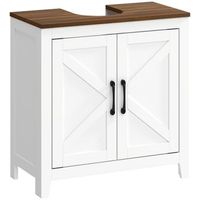 mueble bajo lavabo blanco de mdf laminado estilo rustico 60 x 30 x 613 cm  blanco